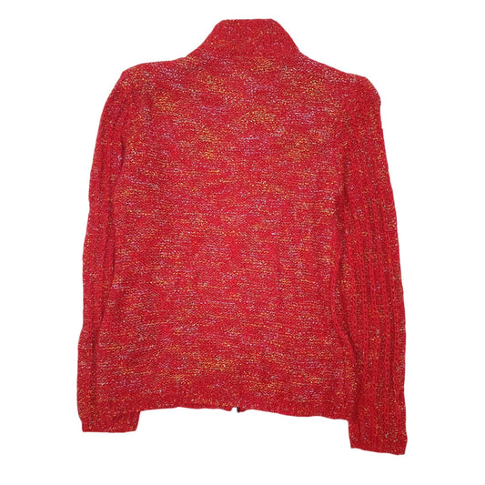 Womens Red E.W.W  Full Zip Jumper