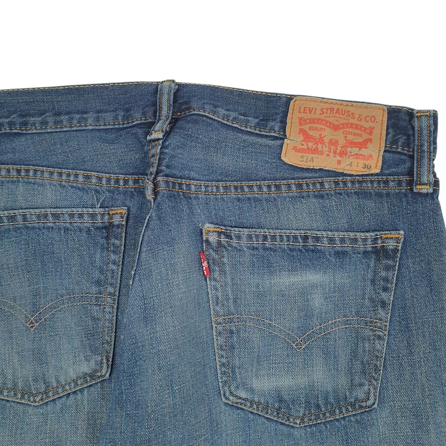 Mens Blue Levis Distressed  Jeans