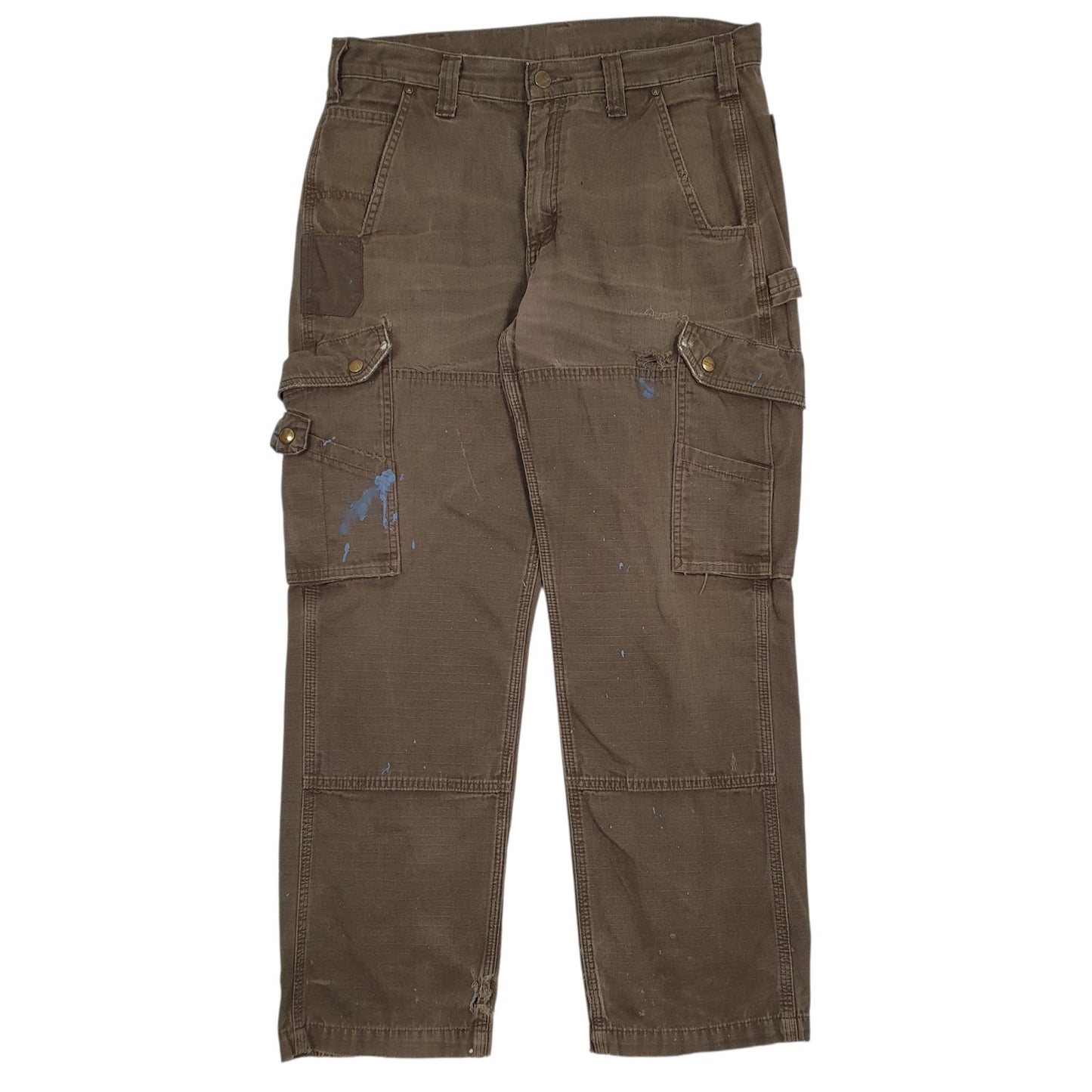 Mens Grey Dickies B342 DFE Workwear Double Knee Cargo Trousers