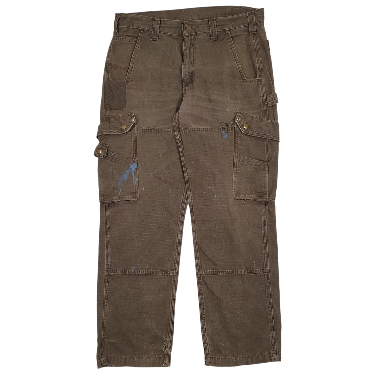 Mens Grey Dickies B342 DFE Workwear Double Knee Cargo Trousers