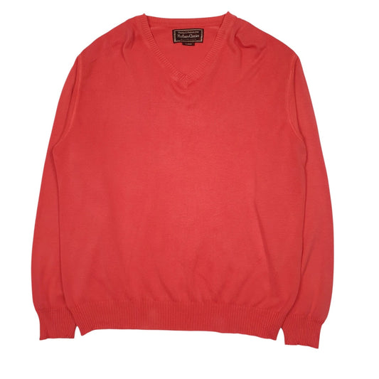 Mens Red Marlboro Vintage V Neck Jumper