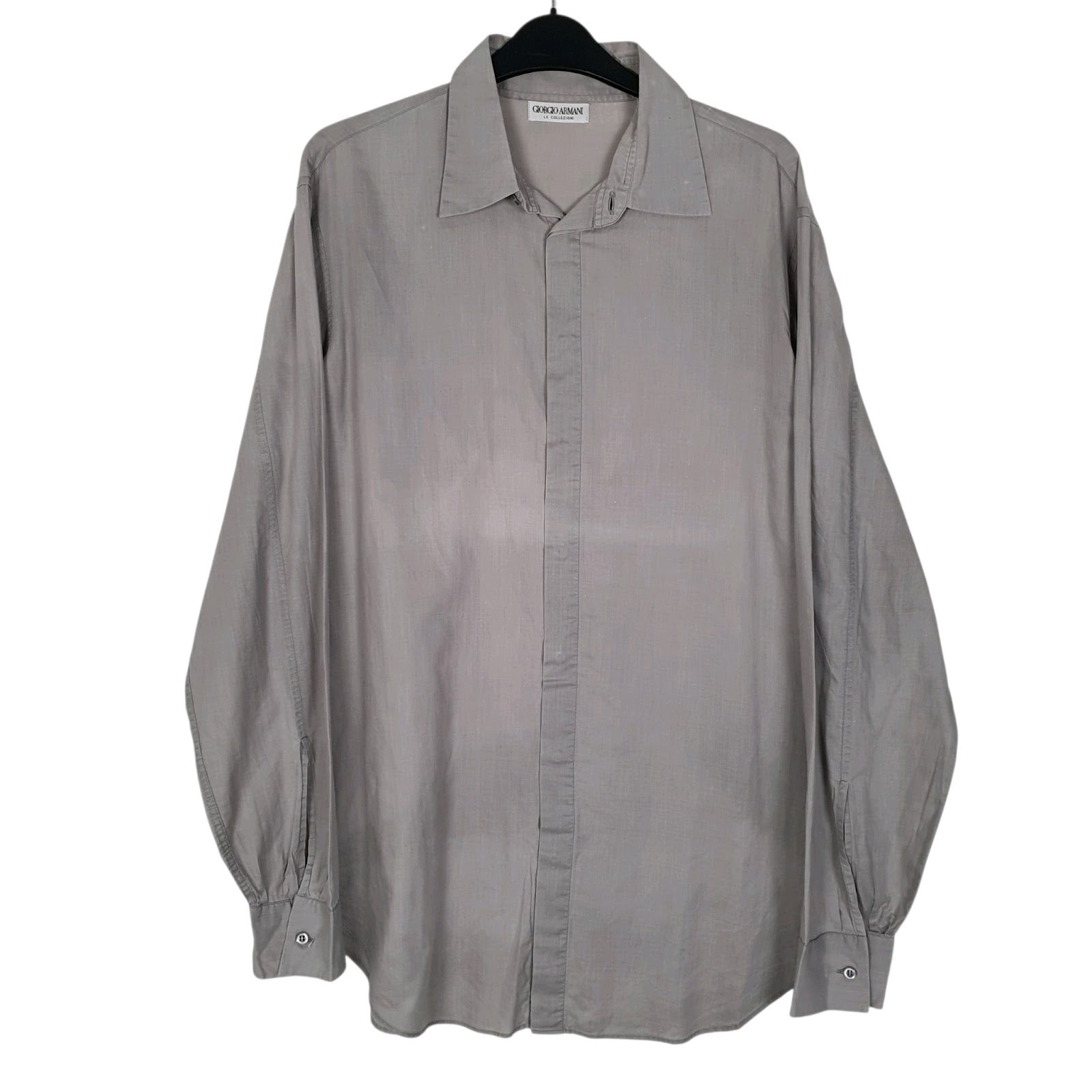 Mens Grey Giorgio Armani  Long Sleeve Shirt