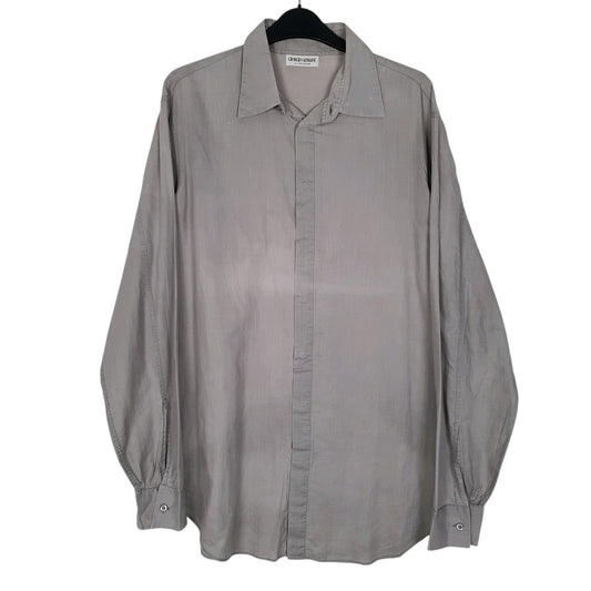 Mens Grey Giorgio Armani  Long Sleeve Shirt