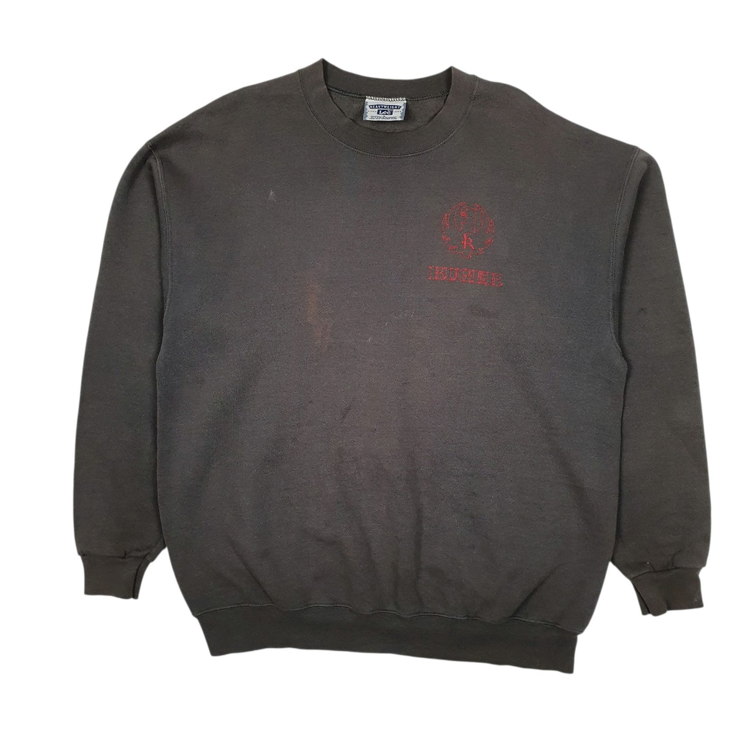 Mens Grey Lee Heavyweight Vintage 90s Ruger Firearms Crewneck Jumper