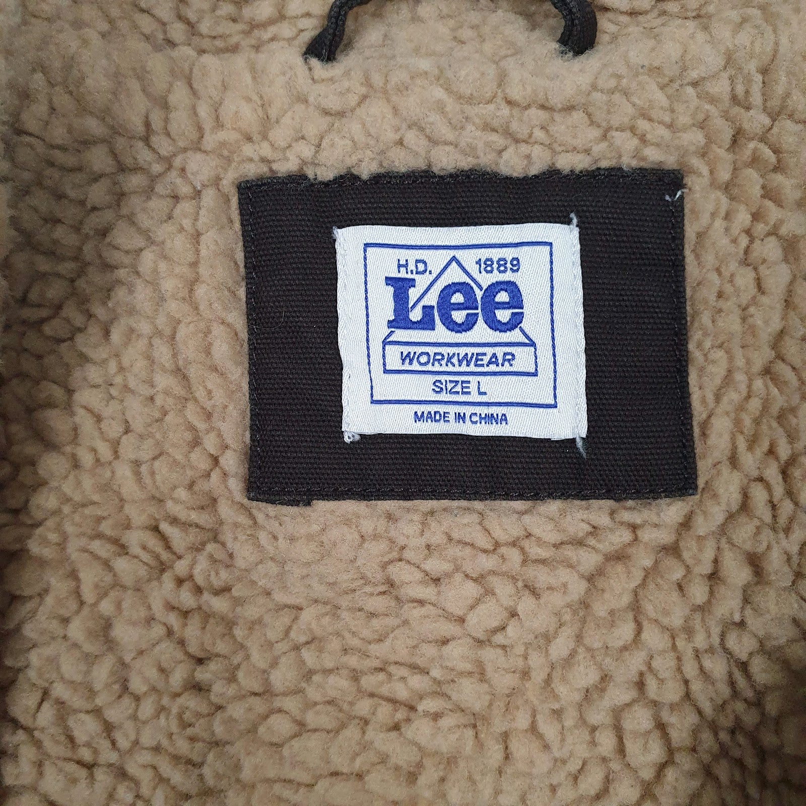 Mens Grey Lee Workwear Sherpa Lined  Coat