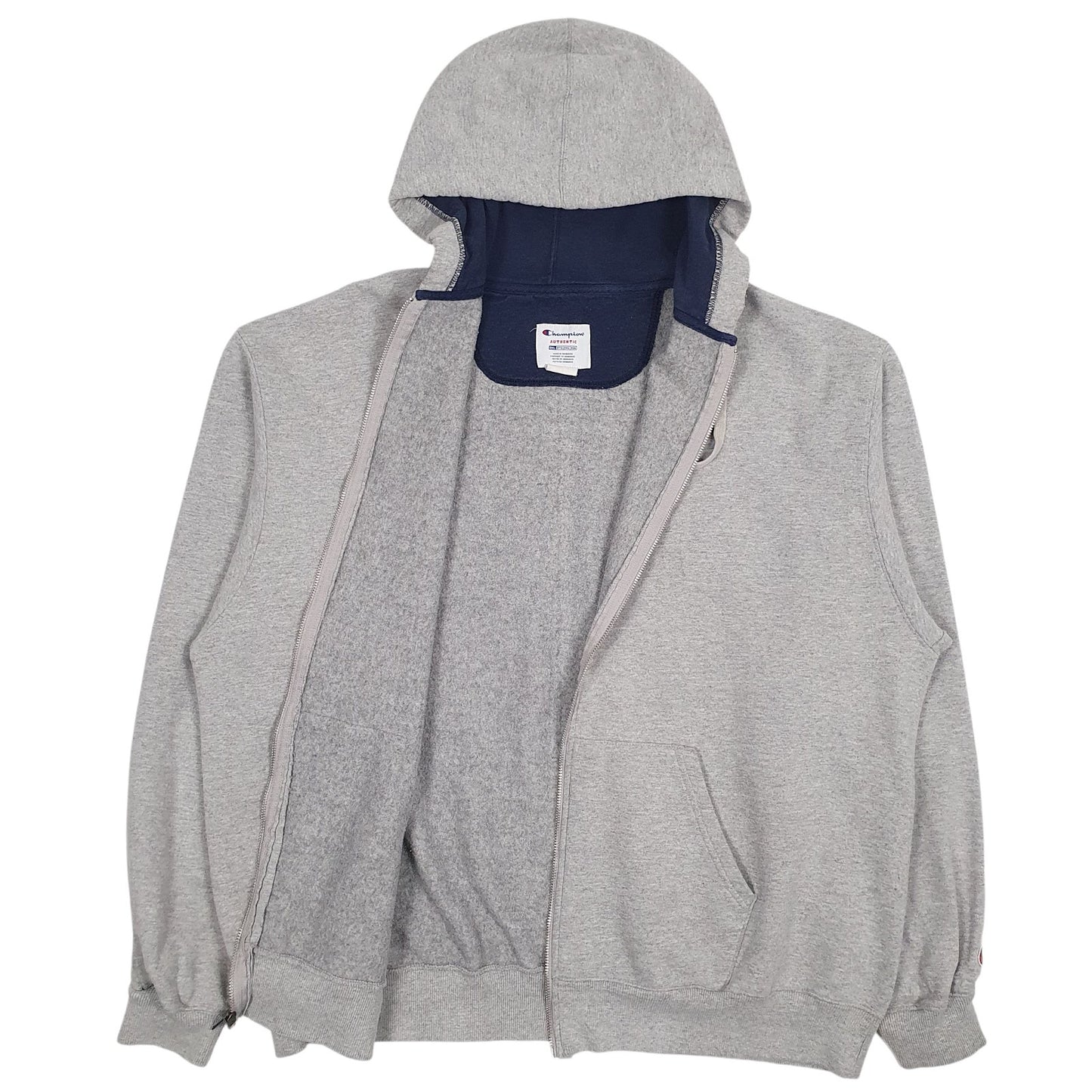 Mens Grey Champion  Full Zip Jumper