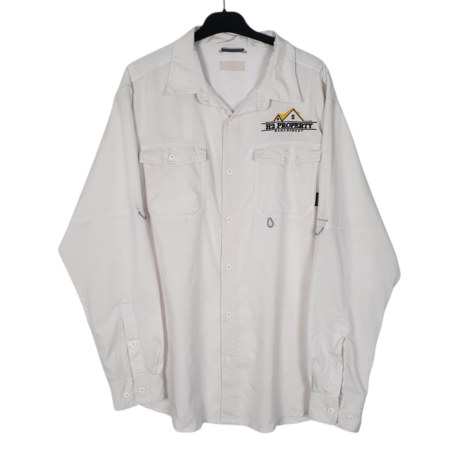 Mens White Columbia Sportswear Company Omni Shade Long Sleeve Shirt