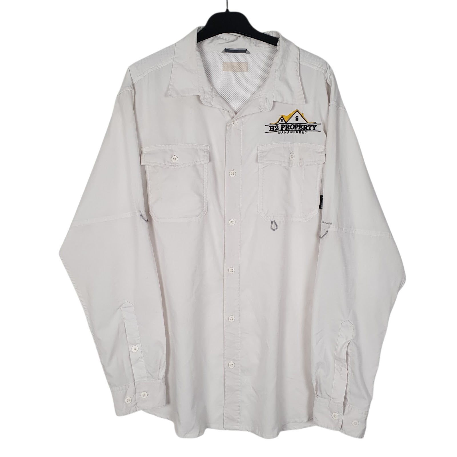 Mens White Columbia Sportswear Company Omni Shade Long Sleeve Shirt