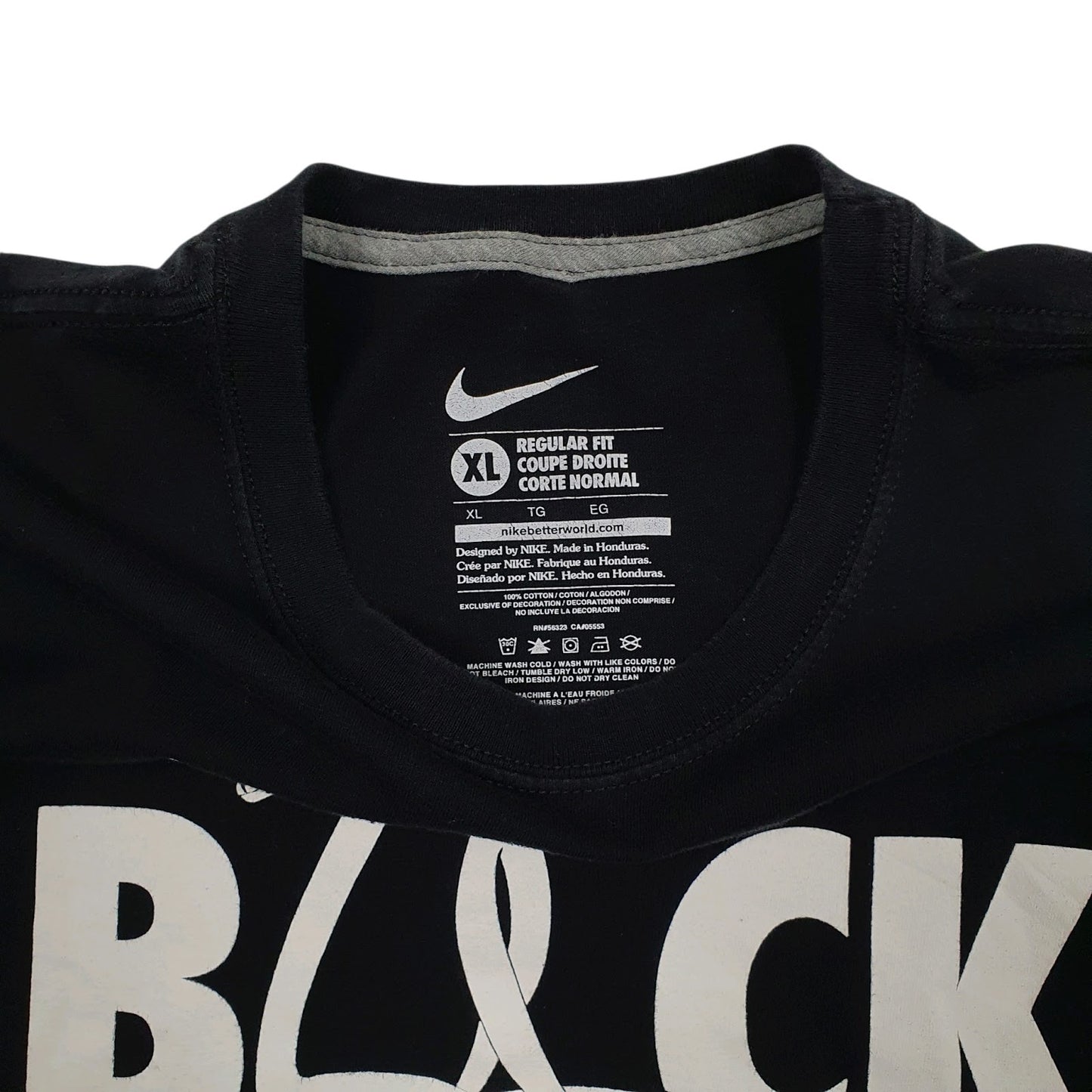 Mens Black Nike Black Out  T Shirt