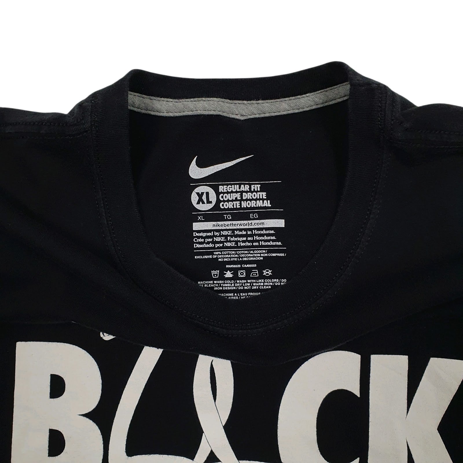 Mens Black Nike Black Out  T Shirt