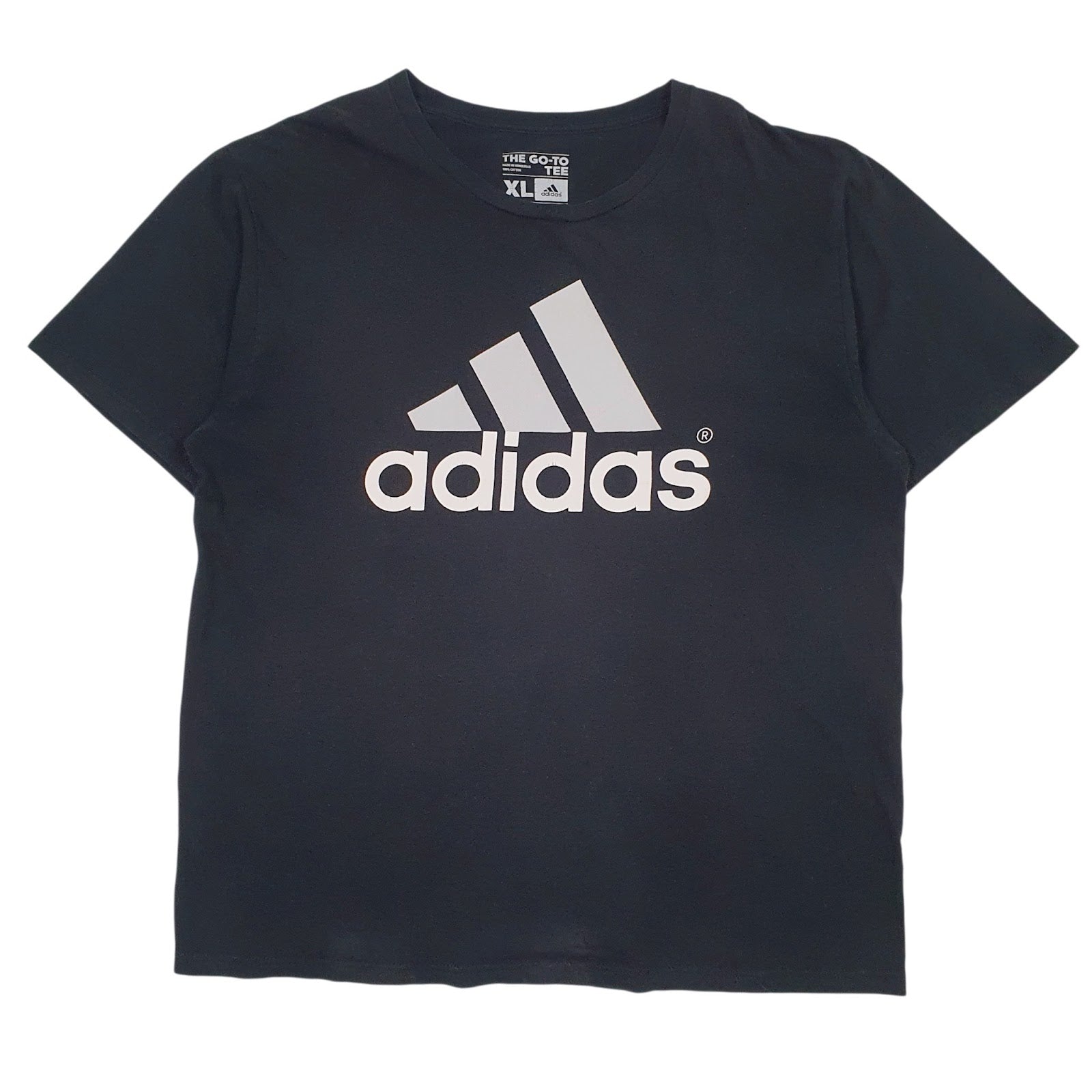 Mens Black Adidas Spellout Short Sleeve T Shirt