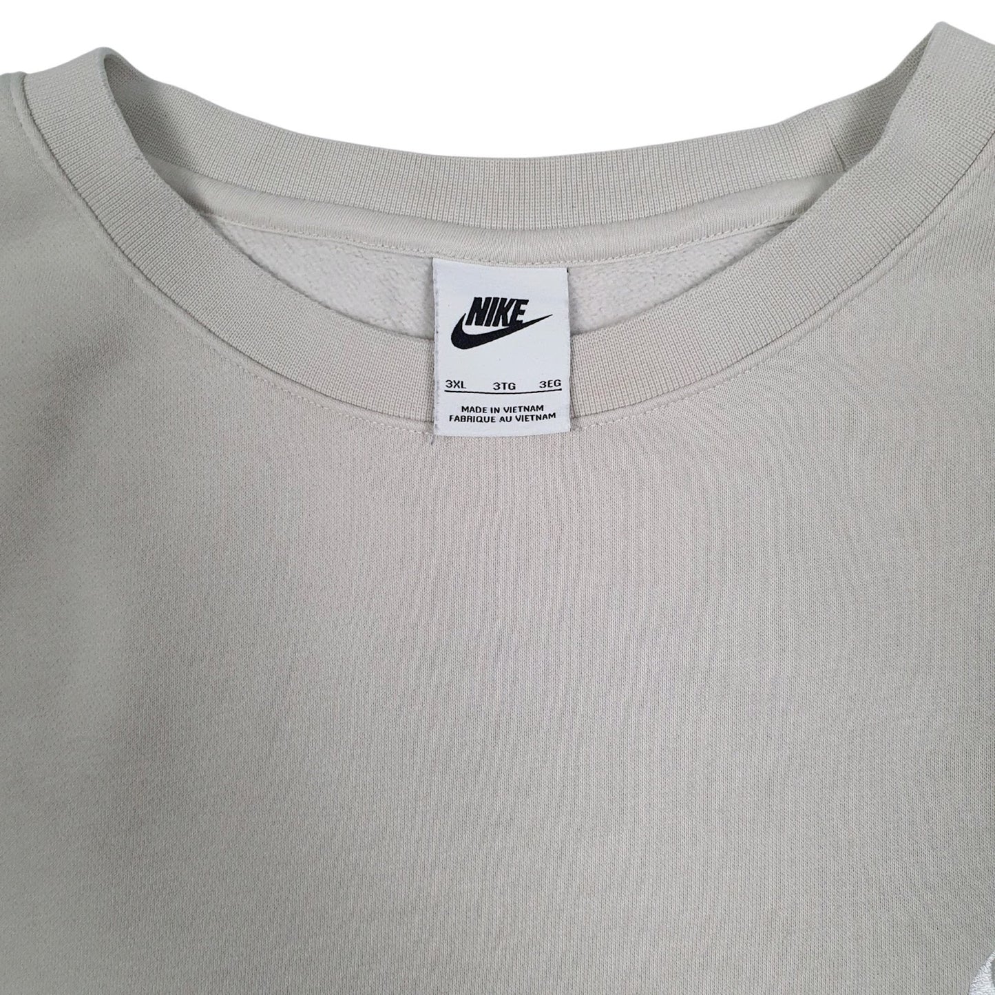 Mens Cream Nike  Crewneck Jumper