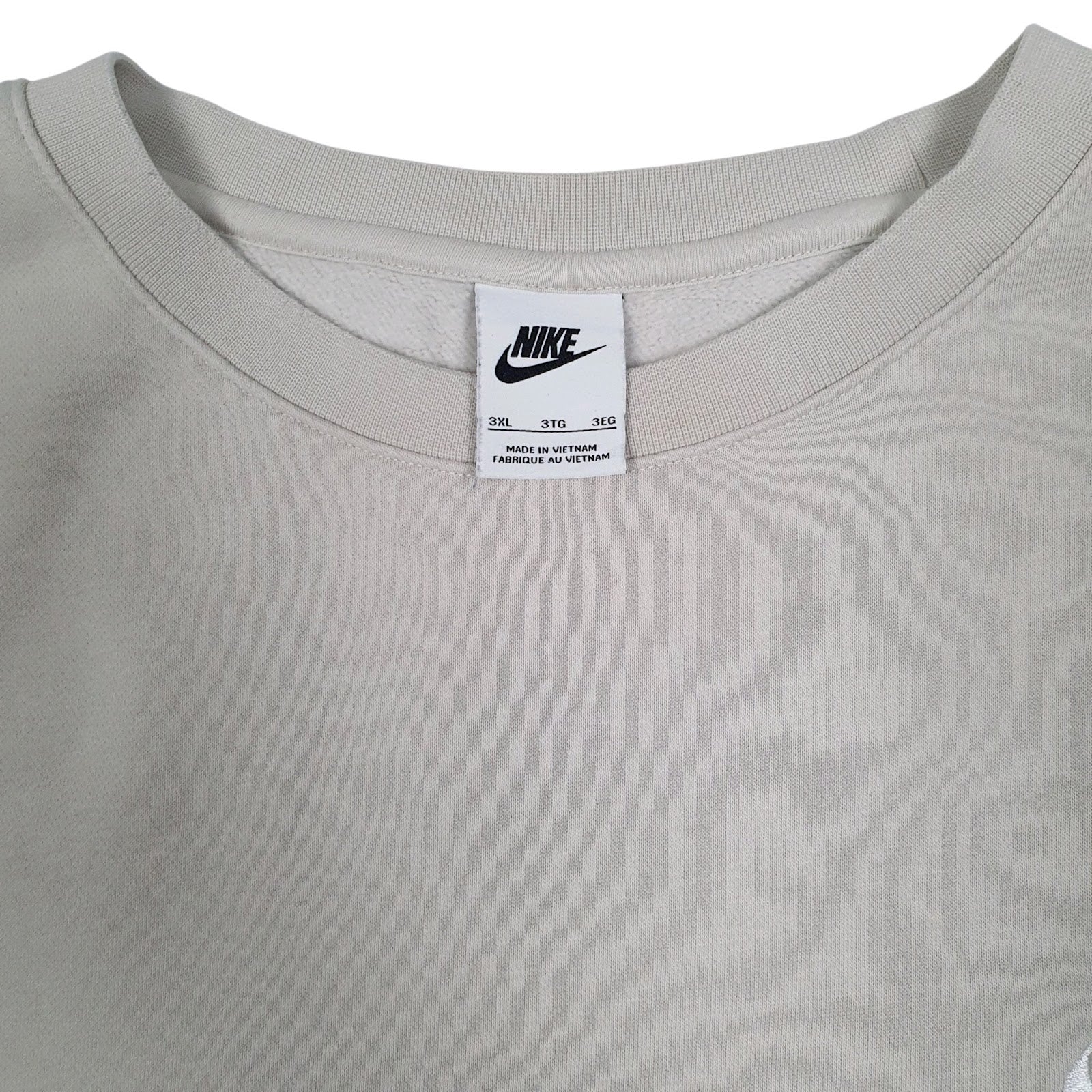 Mens Cream Nike  Crewneck Jumper