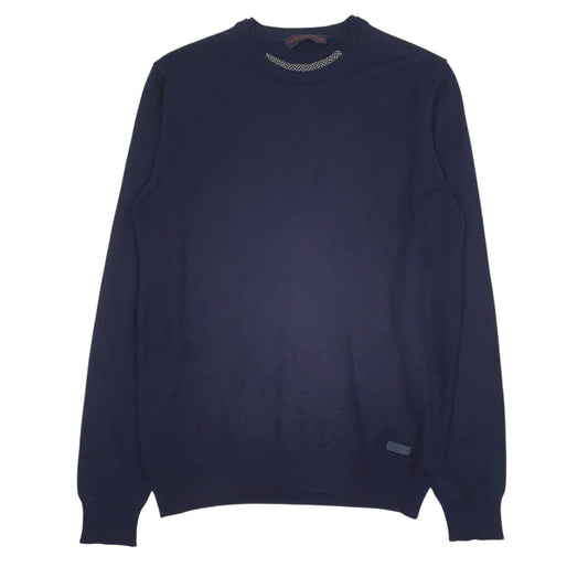 Mens Navy Trussardi  Crewneck Jumper