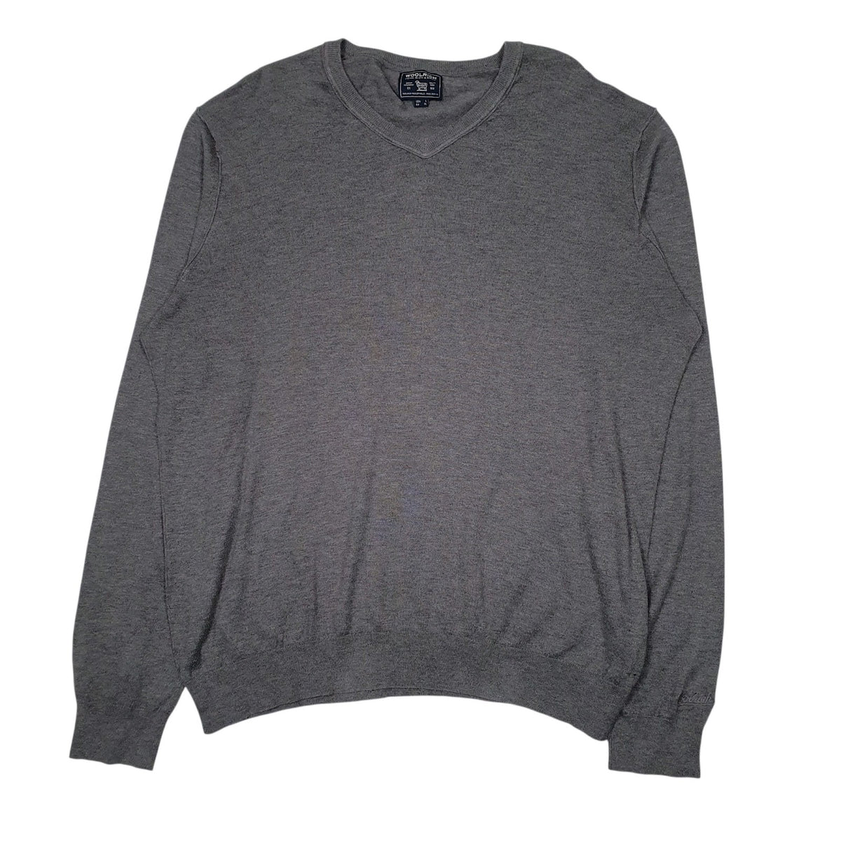 Mens Grey Woolrich  Crewneck Jumper