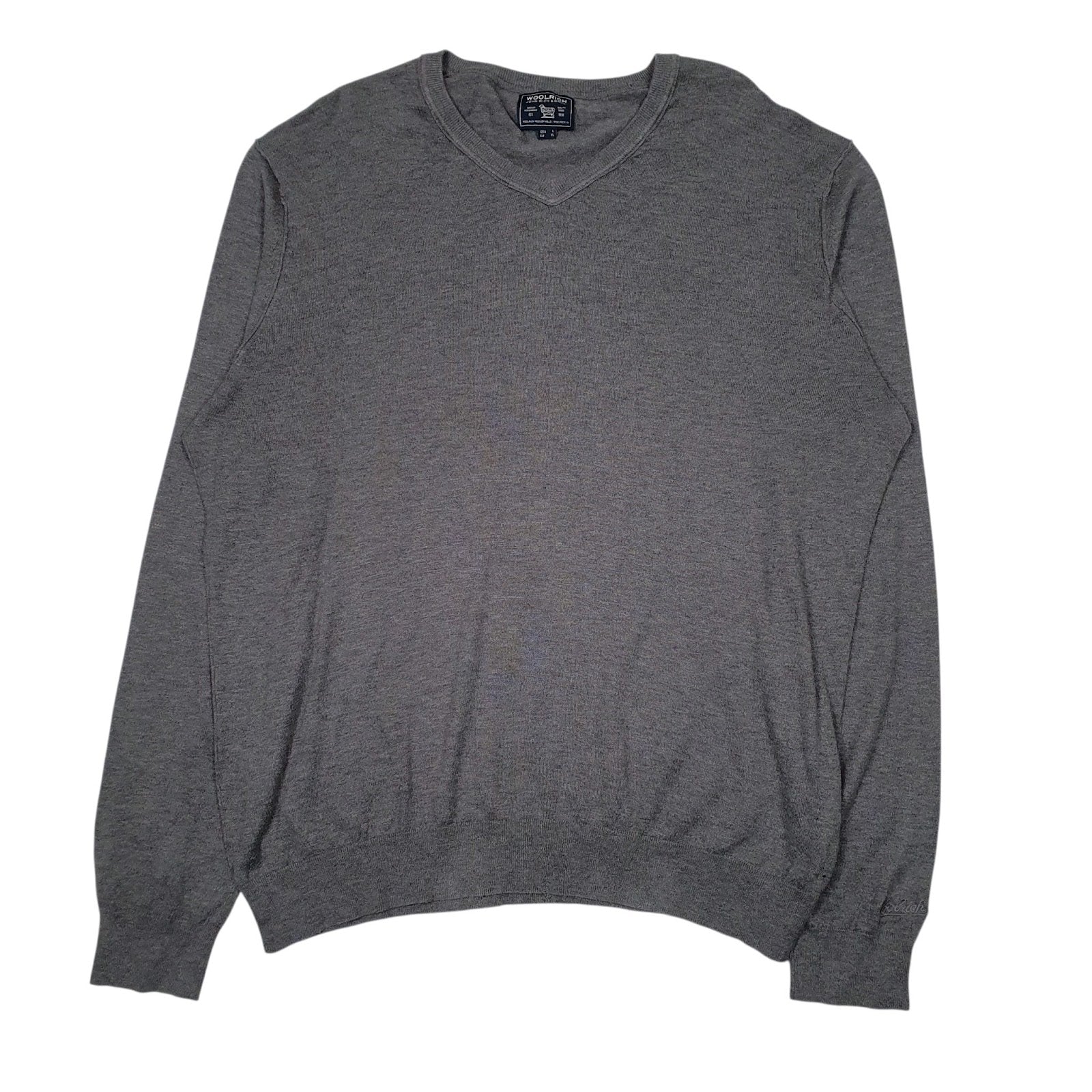 Mens Grey Woolrich  Crewneck Jumper