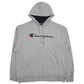 Mens Grey Champion Spellout Hoodie Jumper