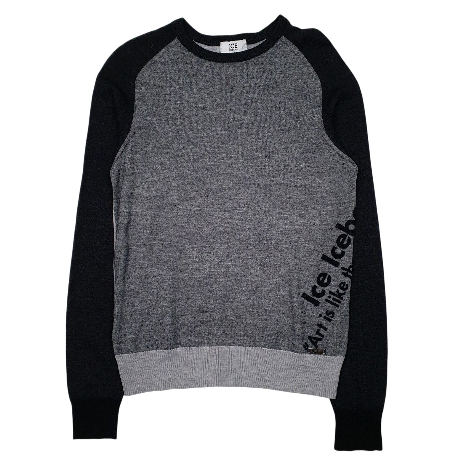Mens Grey Iceberg  Crewneck Jumper