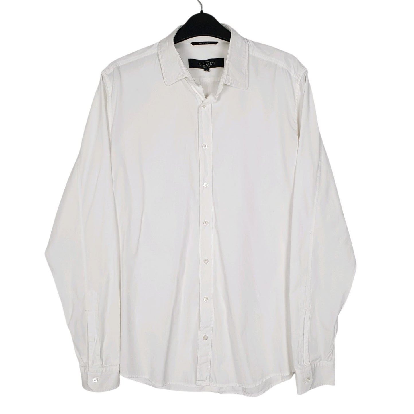 Mens White Gucci Uniform Long Sleeve Shirt