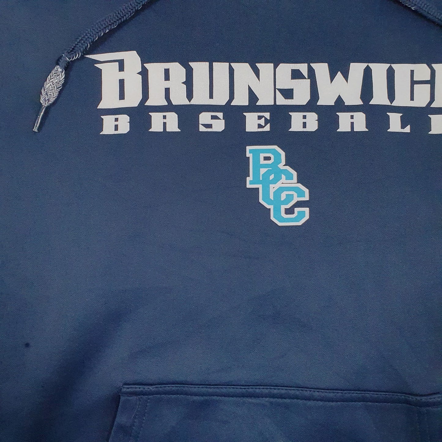 Mens Navy Adidas Brunswick Baseball Hoodie Jumper
