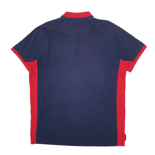 Mens Navy U.S. POLO ASSN.  Hoodie Polo Shirt