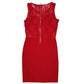 Womens Red Ann Christine Lace Cocktail  Dress