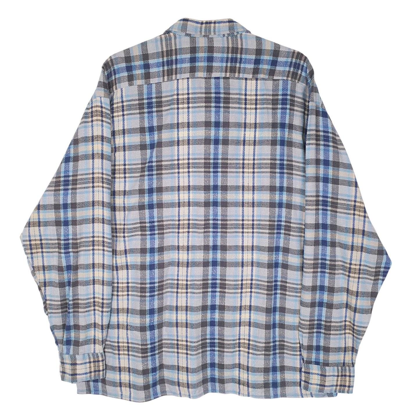 Mens Blue Club Flannel Vintage  Shirt