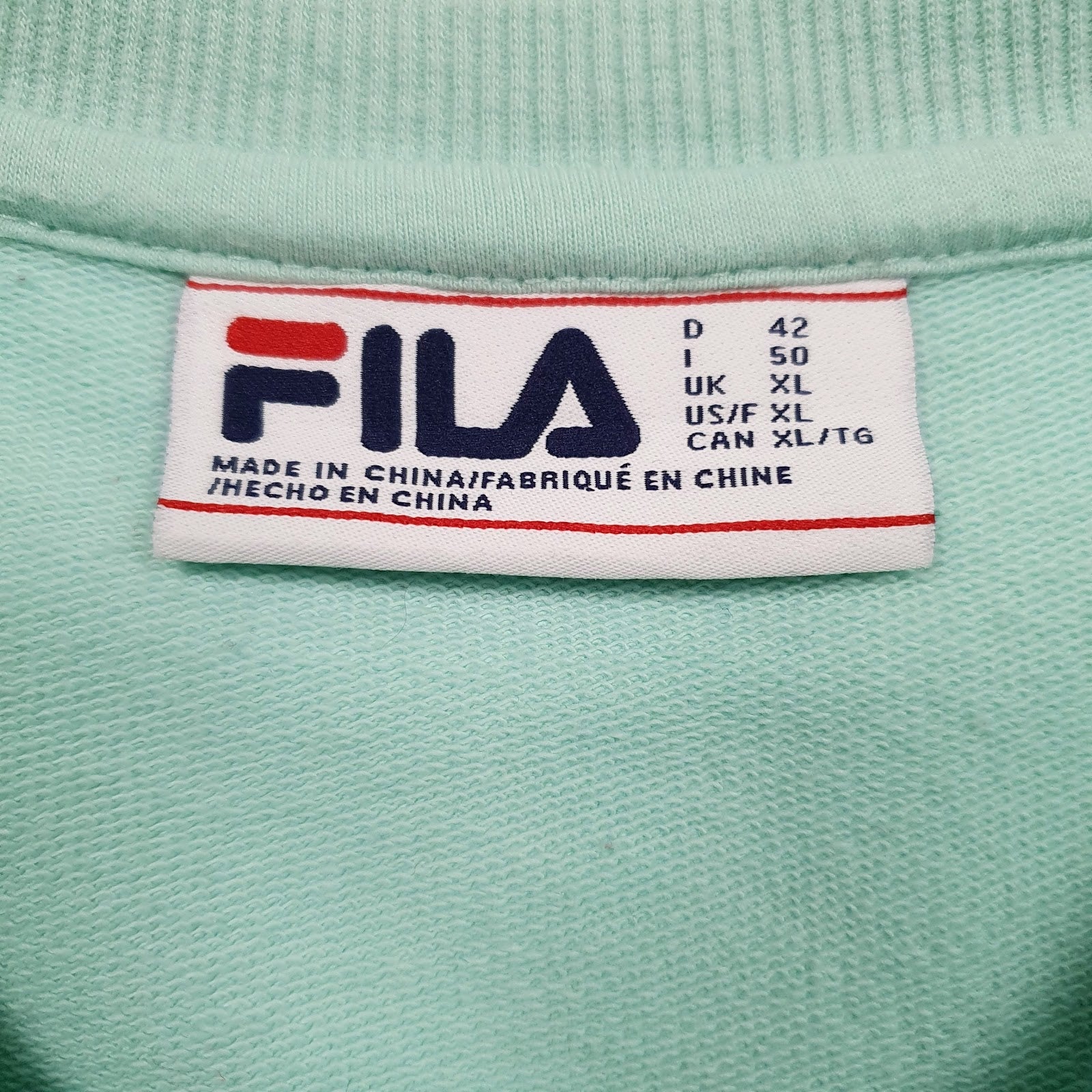 Womens Green Fila  Crewneck Jumper