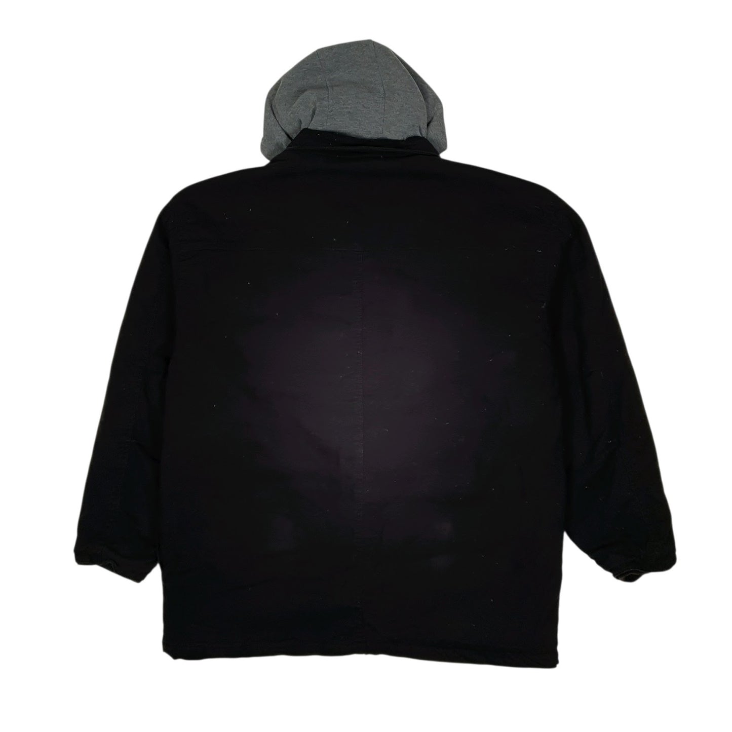 Mens Black Wrangler Chore Windbreaker Hoodie Full Zip Coat