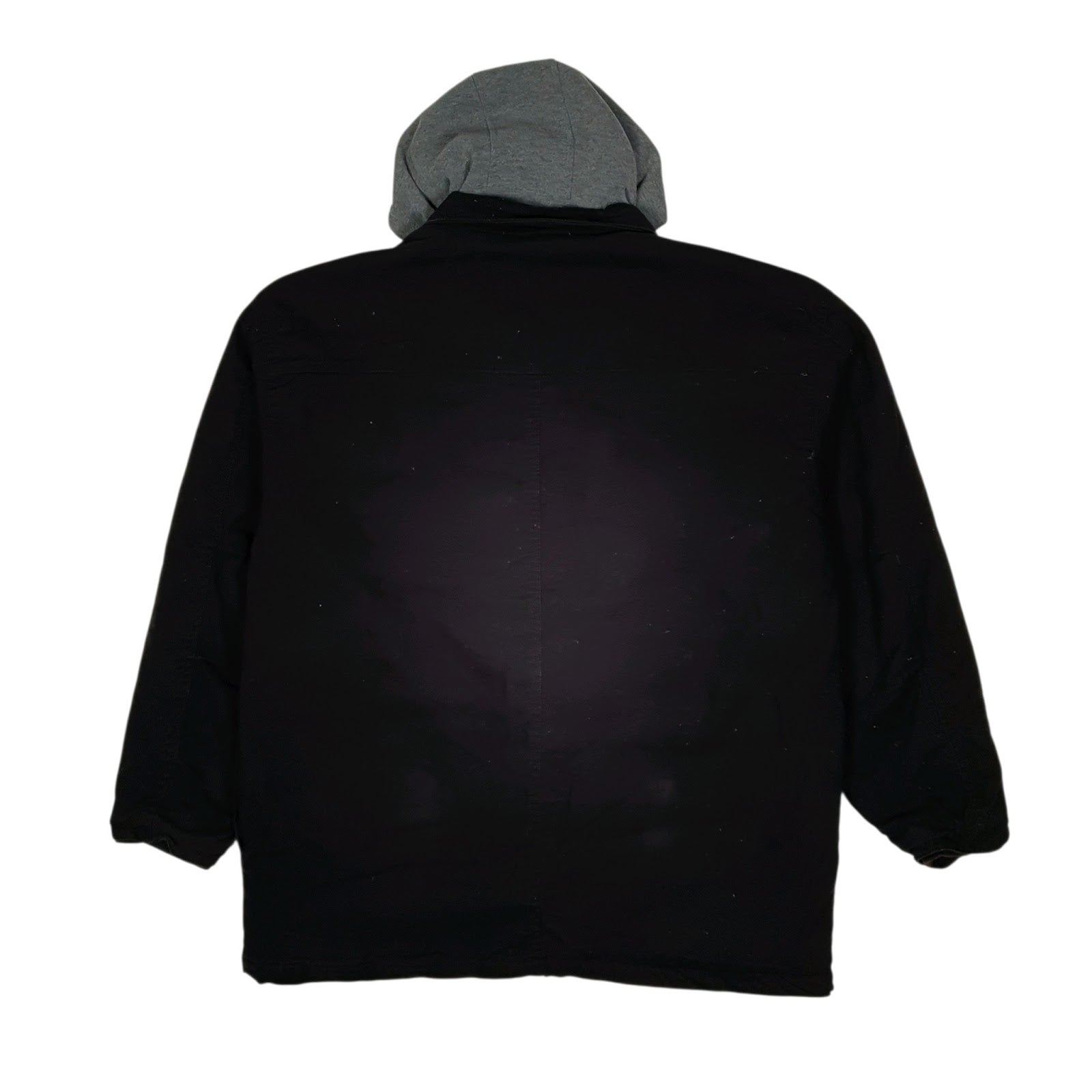 Mens Black Wrangler Chore Windbreaker Hoodie Full Zip Coat
