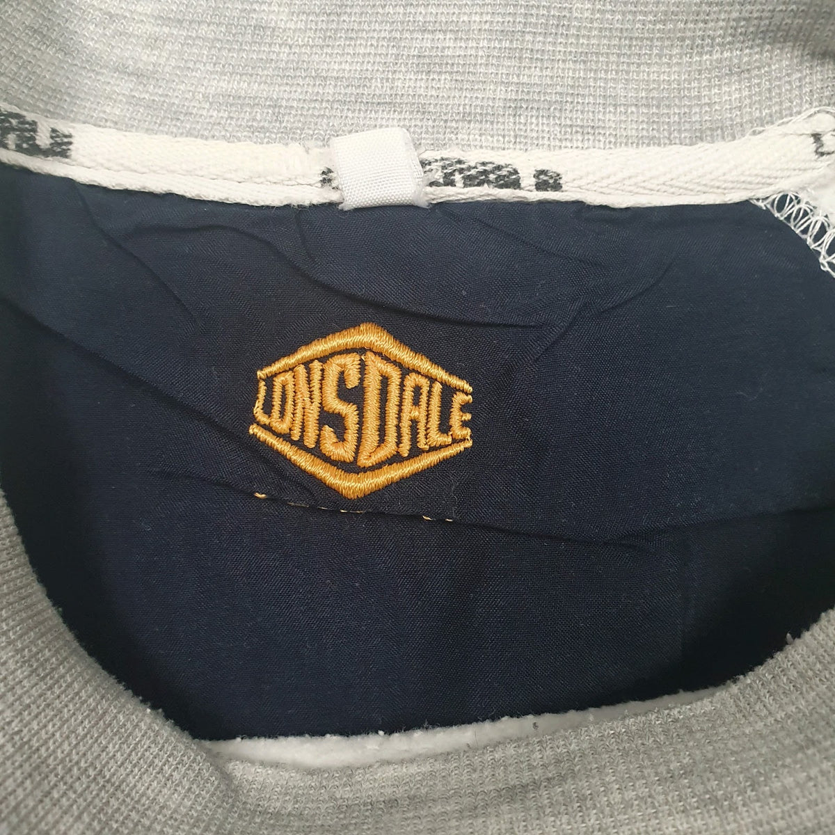 Mens Grey Lonsdale  Crewneck Jumper
