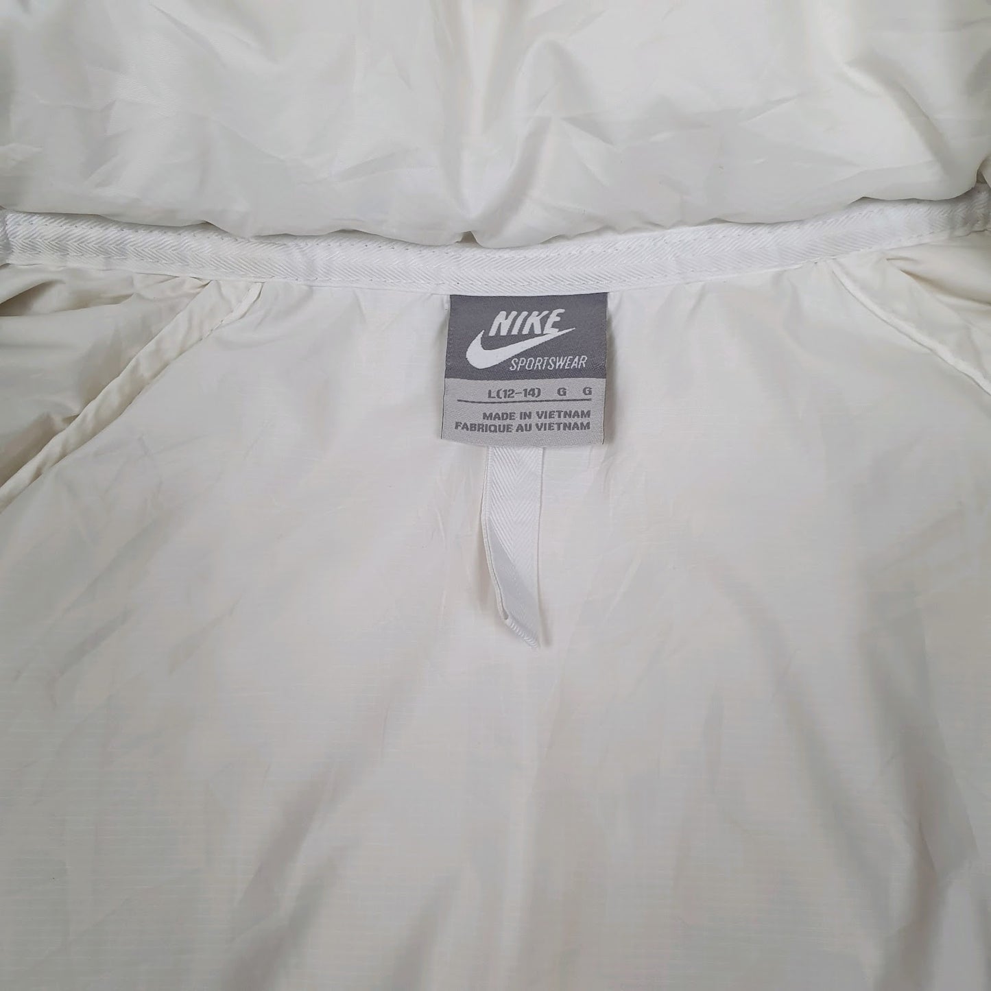 Womens White Nike Vintage 2000s Hoodie Coat