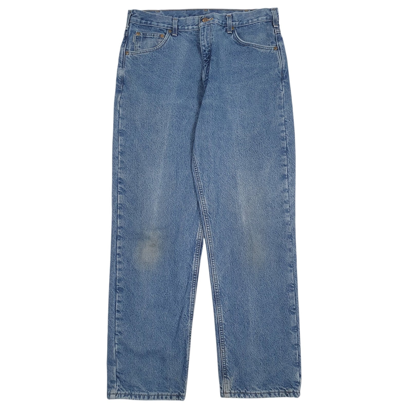Mens Blue Carhartt Flannel Lined B172 DST JeansW36 L32