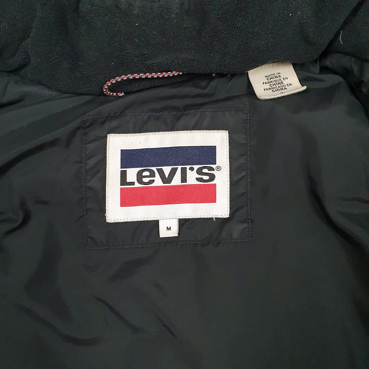 Mens Black Levis   Coat