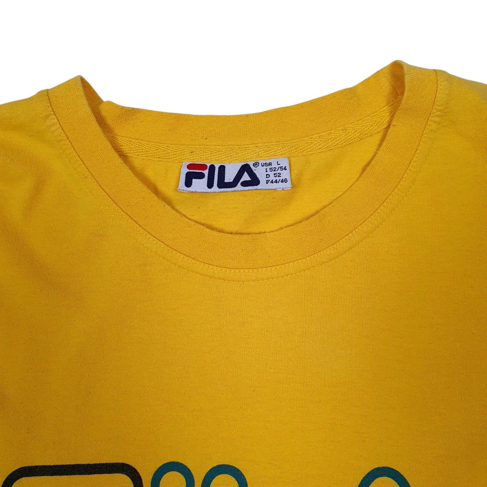 Mens Yellow Fila   T Shirt