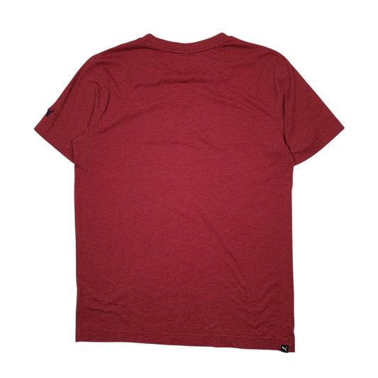 Mens Burgundy Puma   T Shirt