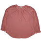 Womens Pink Damart Blouse Long Sleeve Shirt