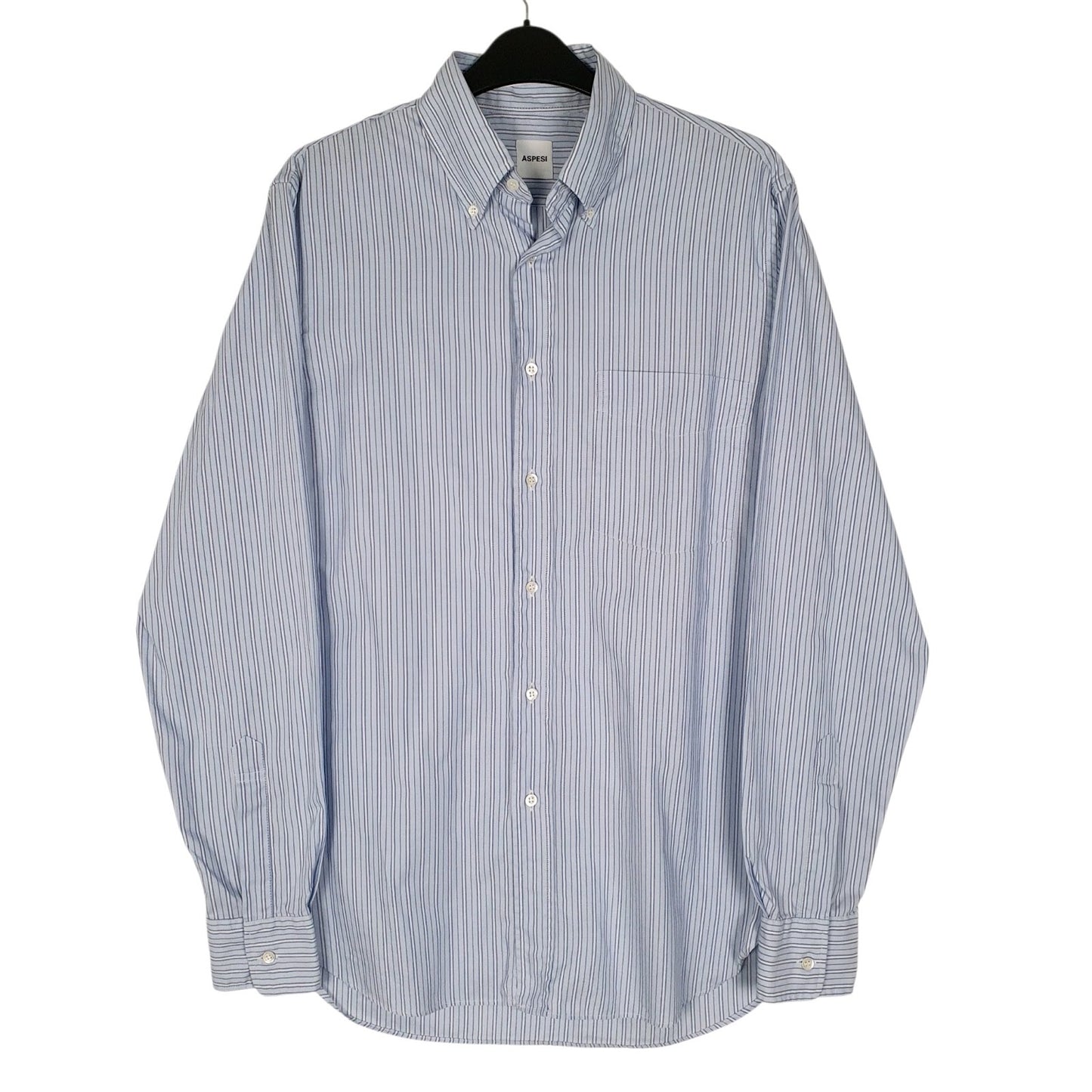Mens Blue Aspesi  Long Sleeve Shirt