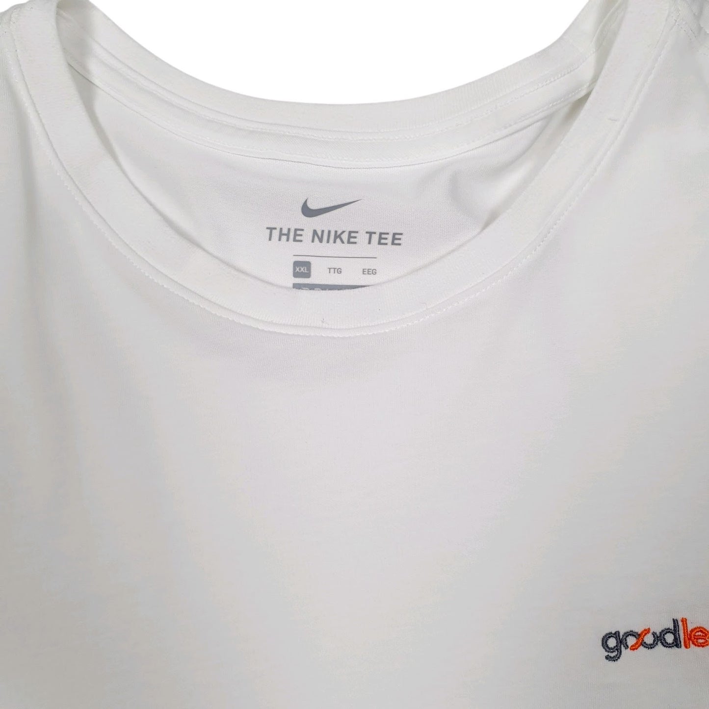 Mens White Nike Dri Fit Good Leap  T Shirt