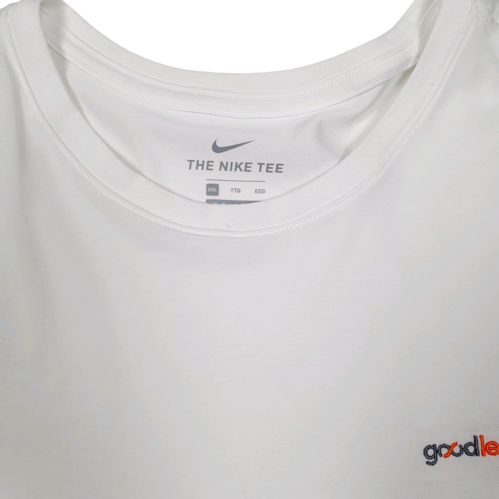 Mens White Nike Dri Fit Good Leap  T Shirt