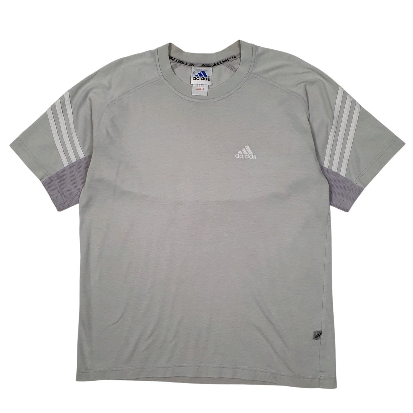 Mens Grey Adidas Vintage 90s Short Sleeve T Shirt