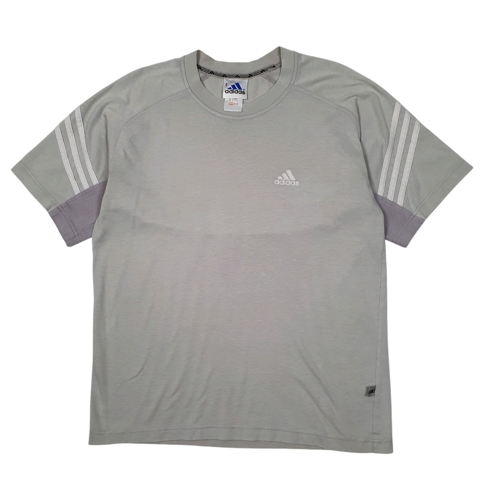 Mens Grey Adidas Vintage 90s Short Sleeve T Shirt