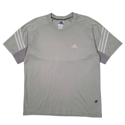 Mens Grey Adidas Vintage 90s Short Sleeve T Shirt