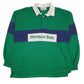 Mens Green University Place Rugby Michigan State Vintage 90s Long Sleeve Polo Shirt