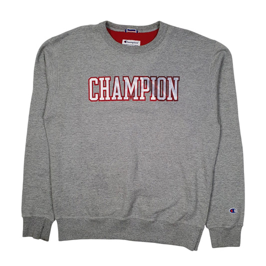 Mens Grey Champion  Crewneck Jumper