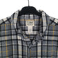 Mens Grey L.L.Bean Scotch Plaid Flannel  Shirt