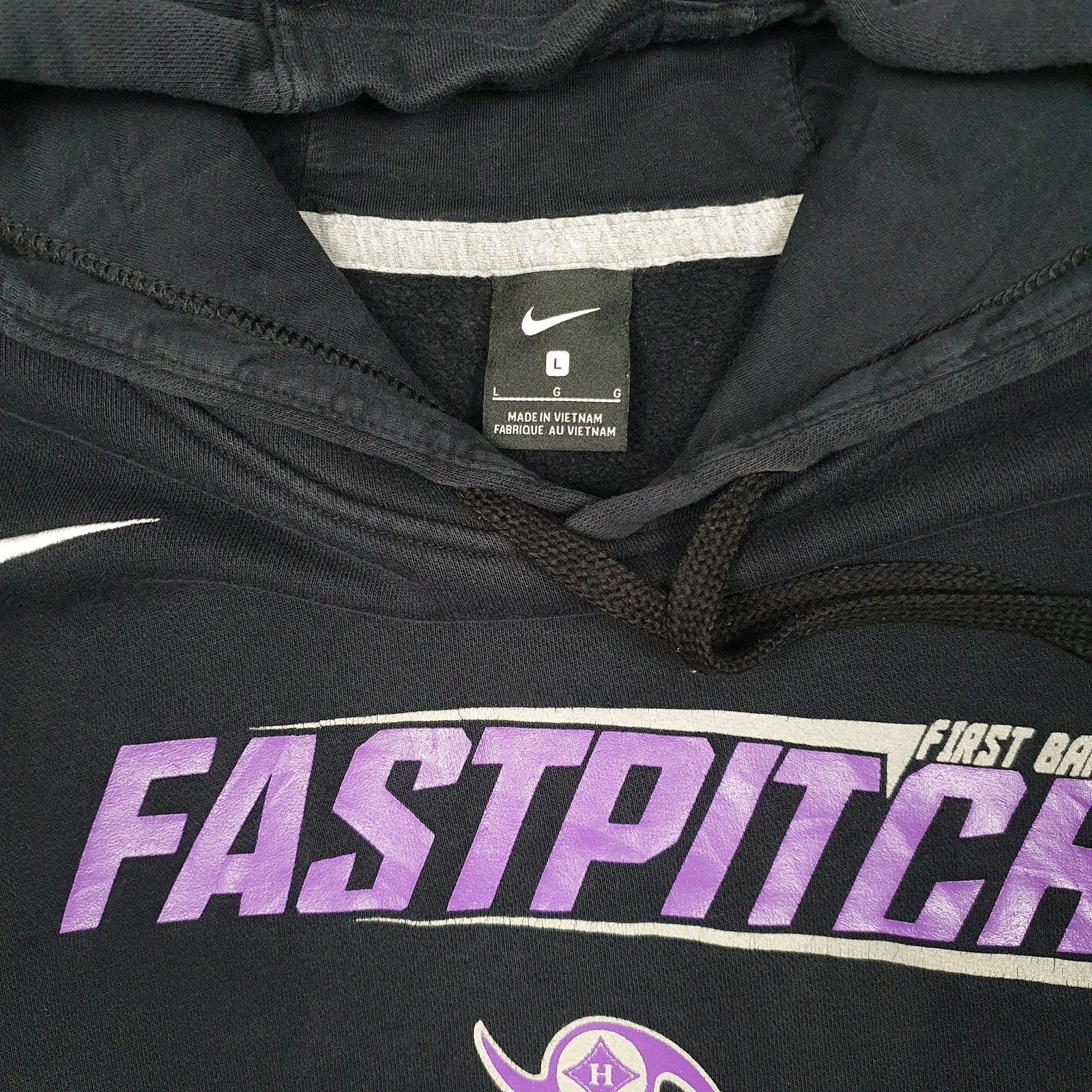 Mens Black Nike First Baptist Fast Pitch Hoodie Jumper