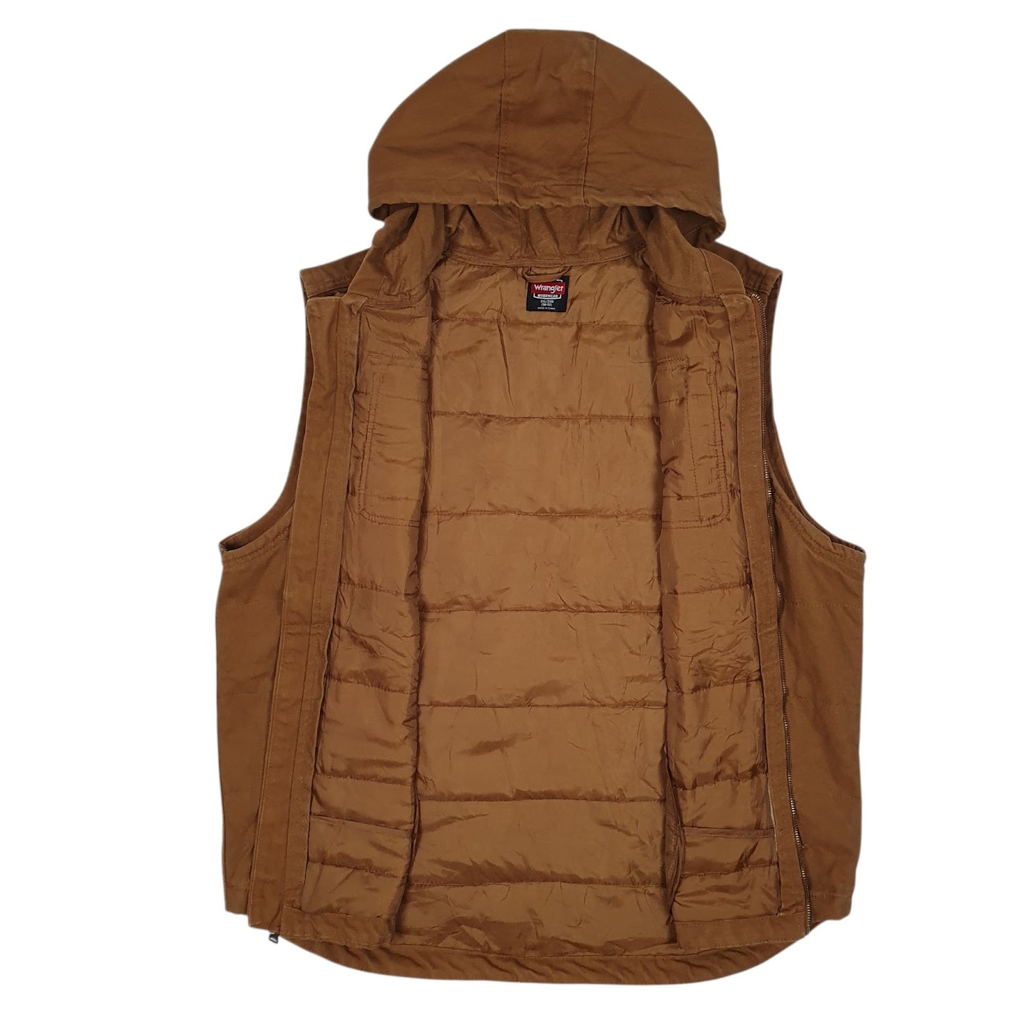 Mens Brown Wrangler Hoodie Workwear  Coat