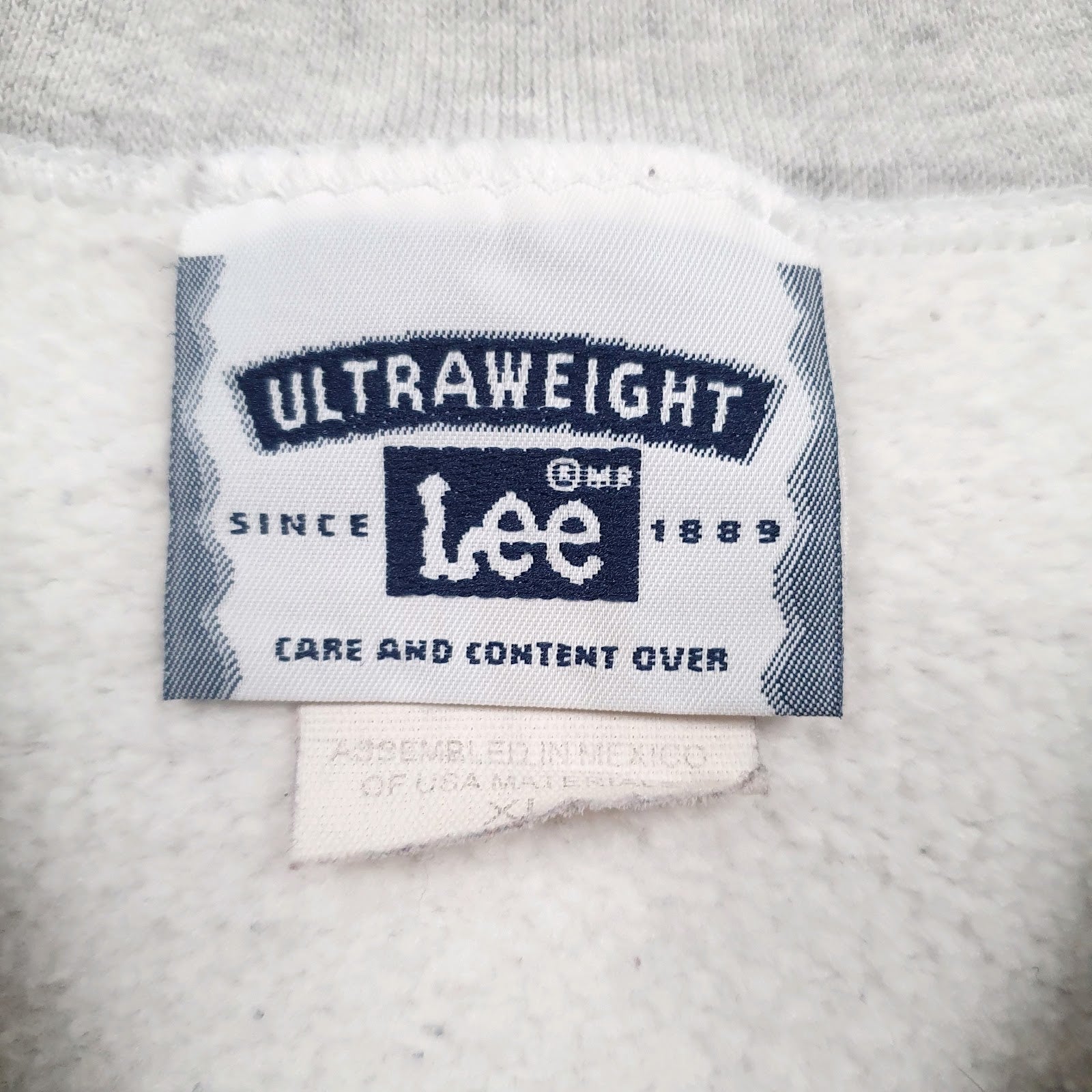 Mens Grey Lee Vintage 00s Crewneck Jumper