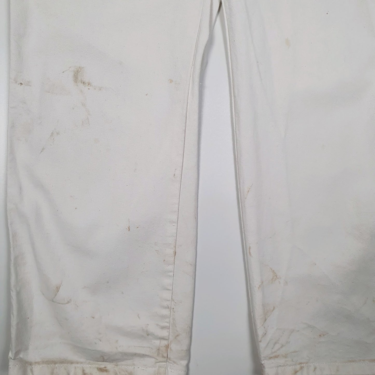 Mens White Dickies Painter  Trousers